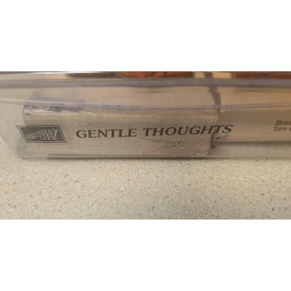 Stampin Up Gentle Thoughts 4 Piece Tea Hostess Set Mount Wood Set Retired - Picture 2 of 4